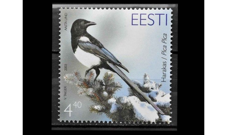 Эстония 2003 г. "Птица года: Сорока"