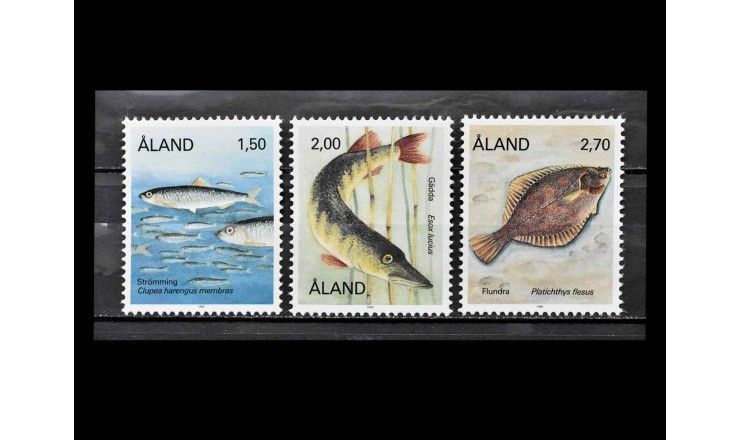 Аландские острова 1990 г. "Рыбы"