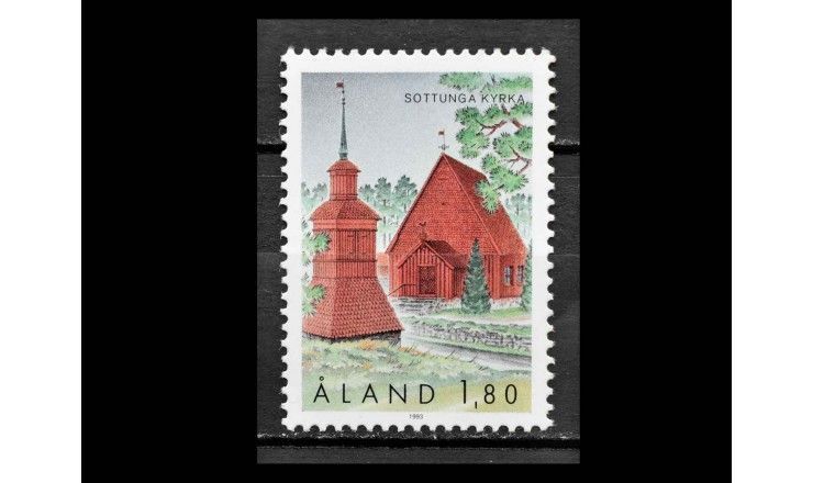 Аландские острова 1993 г. "Церковь, Соттунга"
