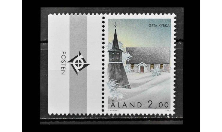 Аландские острова 1995 г. "Церковь, Гета" (купон)