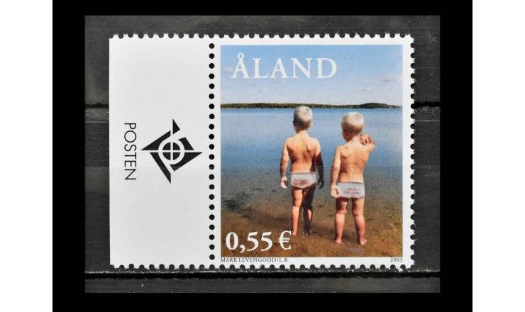 Аландские острова 2003 г. "Мои Аланды: Дети на пляже" (купон)