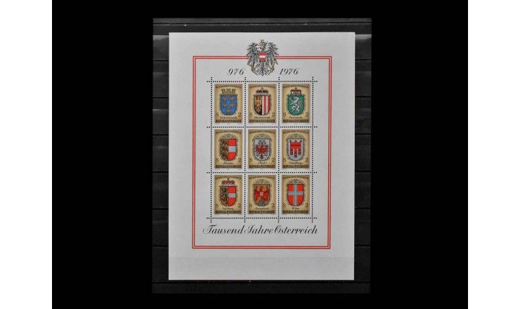 Австрия 1976 г. "1000 лет Австрии: Гербы земель Австрии" 