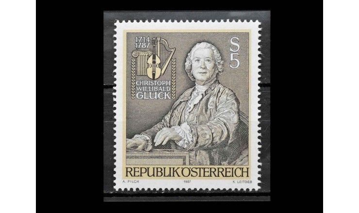 Австрия 1987 г. "200 лет со дня смерти композитора Глюка"
