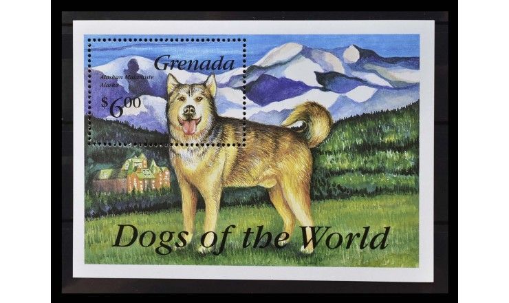 Гренада 1993 г. "Собаки со всего мира"