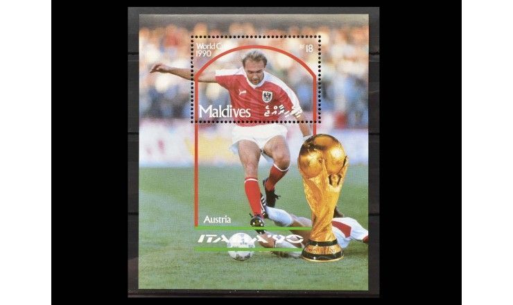 Мальдивы 1990 г. "Чемпионат мира по футболу, Италия"