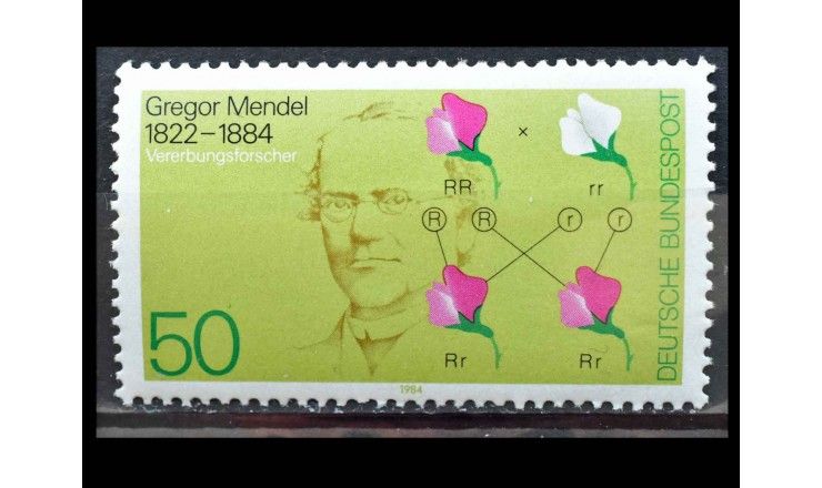 ФРГ 1984 г. "100 лет со дня смерти Грегора Менделя"