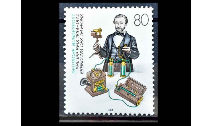 ФРГ 1984 г. "150 лет со дня рождения физика Филиппа Рейса"