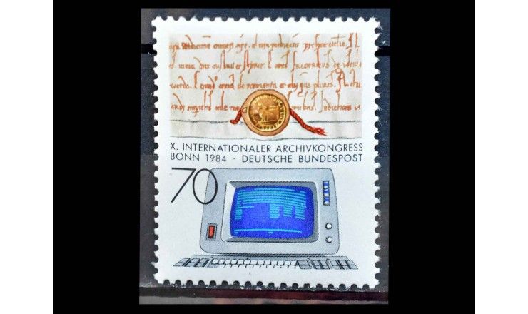 ФРГ 1984 г. "Международный конгресс архивов, Бонн"