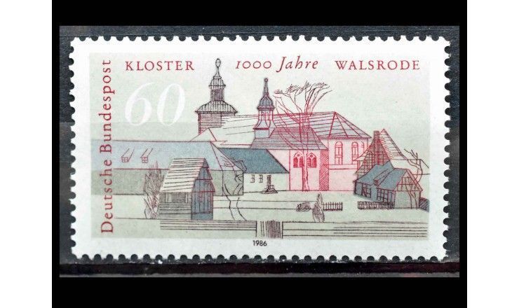 ФРГ 1986 г. "1000 лет монастырю Вальсроде"