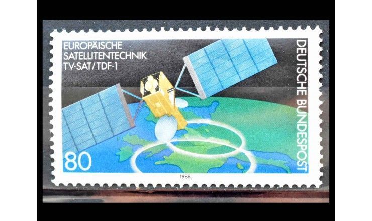 ФРГ 1986 г. "Европейские спутниковые технологии"