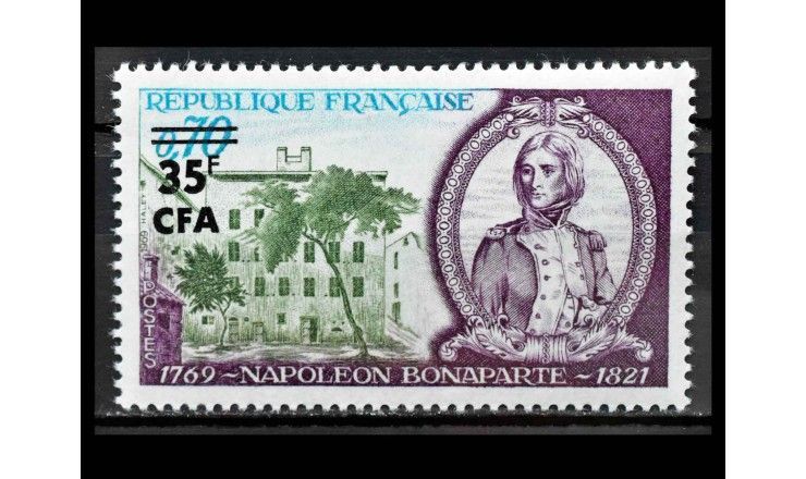 Реюньон  1969 г. "200 лет со дня рождения Наполеона Бонапарта" (надпечатка) 