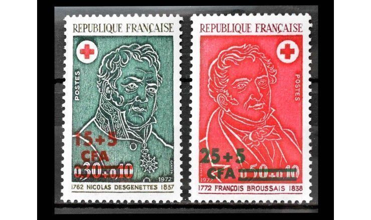 Реюньон 1972 г. "Красный Крест" (надпечатка) 