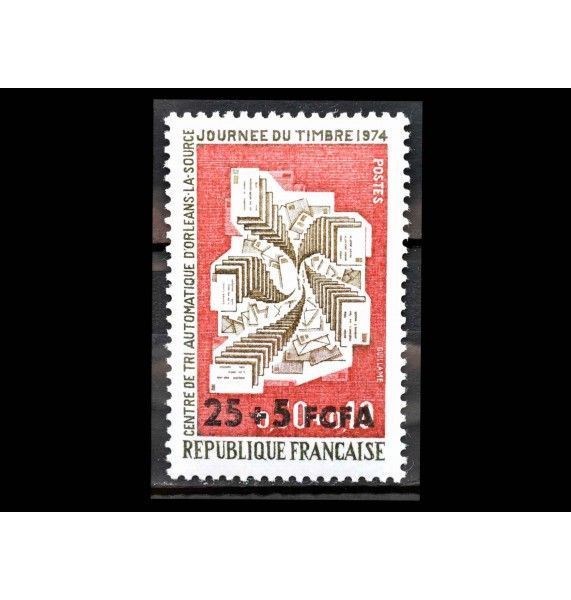 Реюньон 1974 г. "День почтовой марки" (надпечатка) 