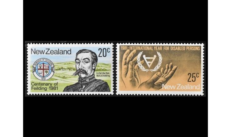 Новая Зеландия 1981 г. "100 лет основания города Фейлдинга: Международный год инвалидов"