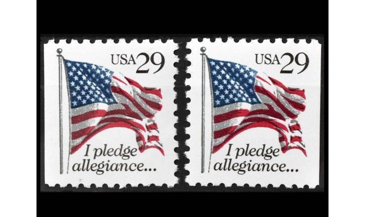 США 1992 г. "Стандартные марки: Флаги" 