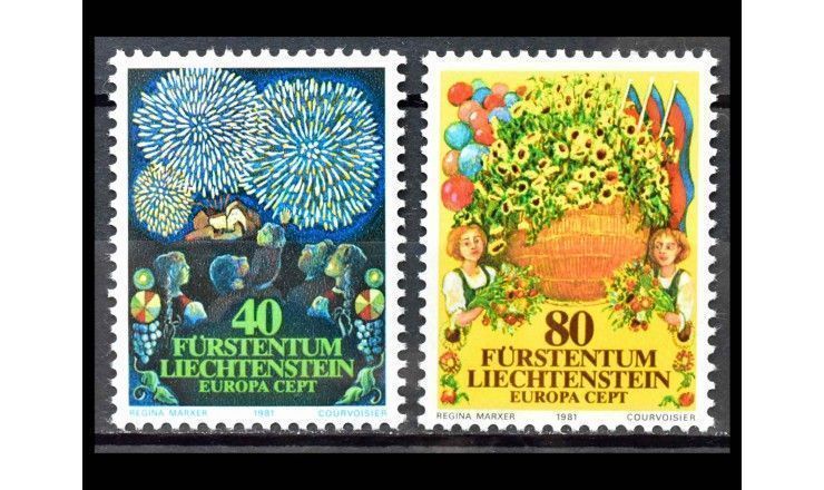 Лихтенштейн 1981 г. "Европа: Фольклор"