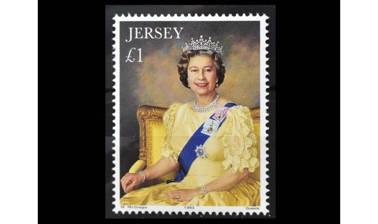 Джерси 1993 г. "40 лет коронации королевы Елизаветы II" 