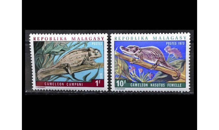 Мадагаскар 1973 г. "Хамелеоны"