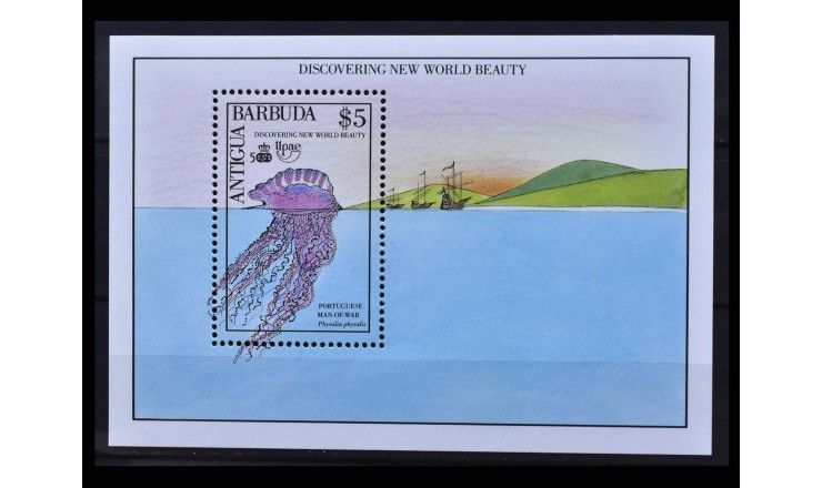 Антигуа и Барбуда 1990 г. "500 лет открытия Америки (1992); Открытие красоты нового мира" 