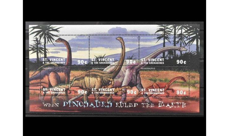 Сент-Винсент и Гренадины 2001 г. "Доисторические животные"