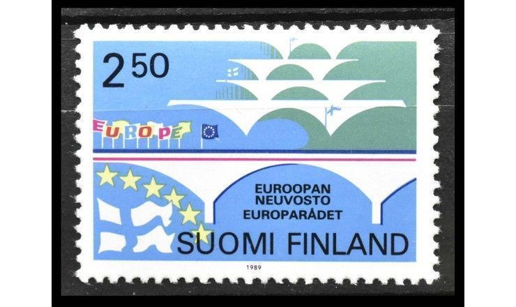 Финляндия 1989 г. "40 лет Совету Европы; Вступление Финляндии в Совет Европы"