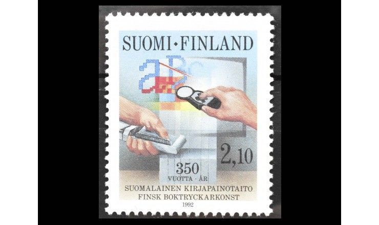 Финляндия 1992 г. "350 лет книгопечатания в Финляндии"