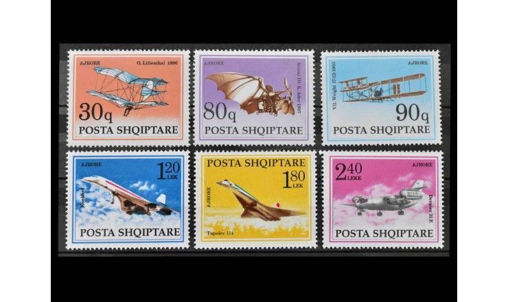 Албания 1991 г. "История авиации"