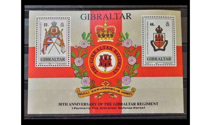 Гибралтар 1989 г. "50-летие Гибралтарского полка" 