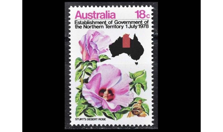 Австралия 1978 г. "Установление самоуправления северной территорией"