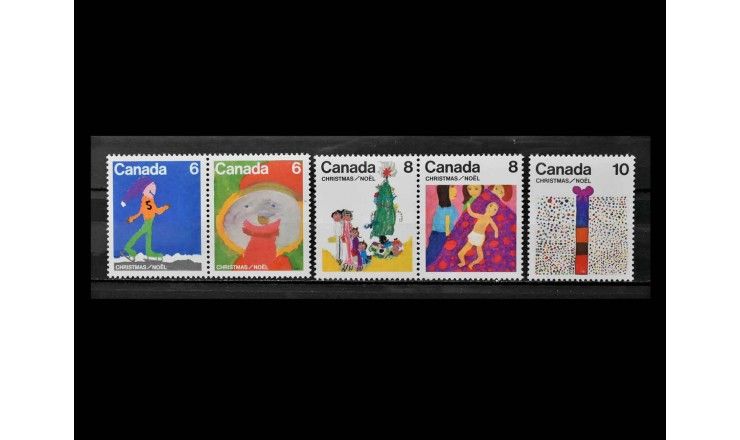 Канада 1975 г. "Рождество: Детские рисунки"