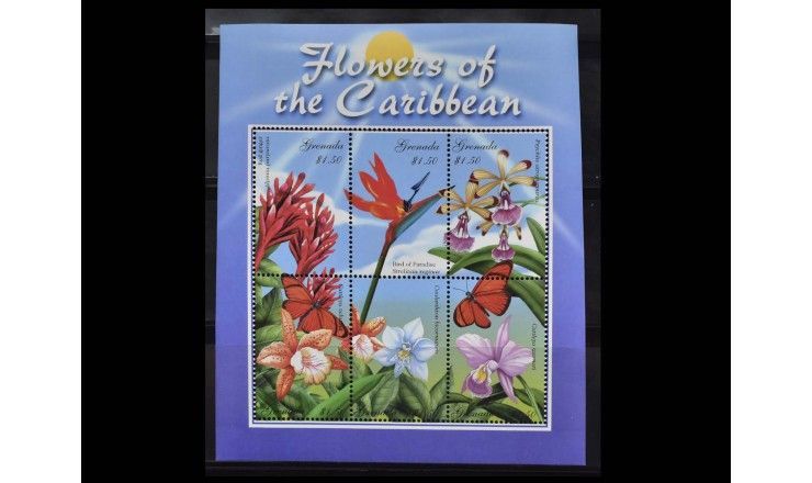 Гренада 2000 г. "Цветы Карибских островов" 