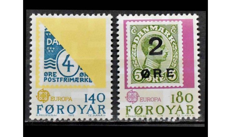 Фарерские острова 1979 г. "История почты и коммуникаций"