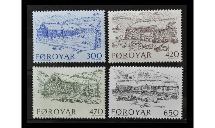 Фарерские острова 1987 г. "Старые фермерские дома"