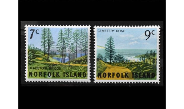 Остров Норфолк 1966 г. "Стандартные марки: Ландшафты"