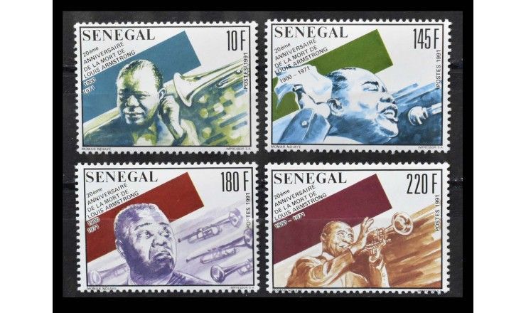 Сенегал 1991 г. "20 лет со дня смерти Луи Армстронга"