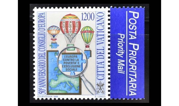 Ватикан 1999 г. "50 лет Совету Европы"