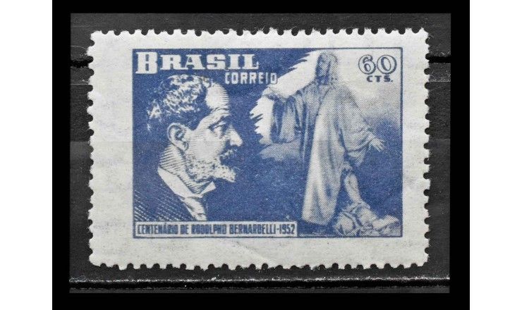 Бразилия 1952 г. "100 лет со дня рождения скульптора Родольфо Бернарделли" (дефект)