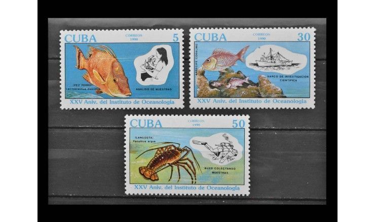 Куба 1990 г. "25 лет Океанографическому институту: Морская фауна"
