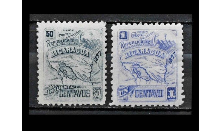 Никарагуа 1897 г. "Стандартные марки: Карта и год"