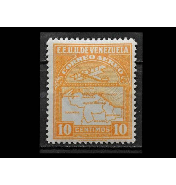 Венесуэла 1930 г. "Авиапочтовые марки: Карта Венесуэлы"