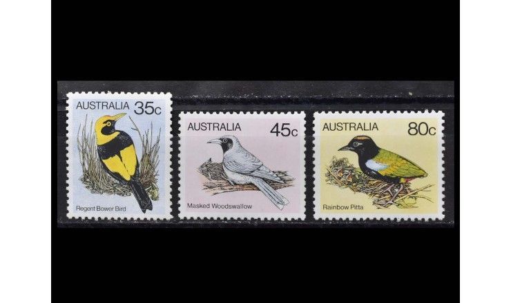 Австралия 1980 г. "Стандартные марки: Птицы"