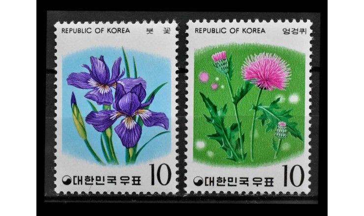 Южная Корея 1975 г. "Цветы"