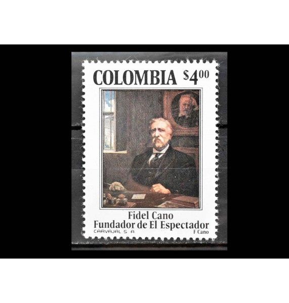 Колумбия 1977 г. "Основатель газеты "El Espectador": Фидель Кано" 