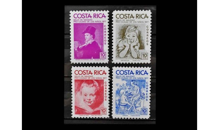 Коста-Рика 1977 г. "Рождество для детей" (дефект)