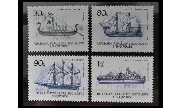 Албания 1989 г. "История судоходства"