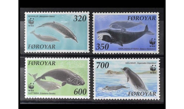 Фарерские острова 1990 г. "Всемирный фонд дикой природы: Киты в северной Атлантике"