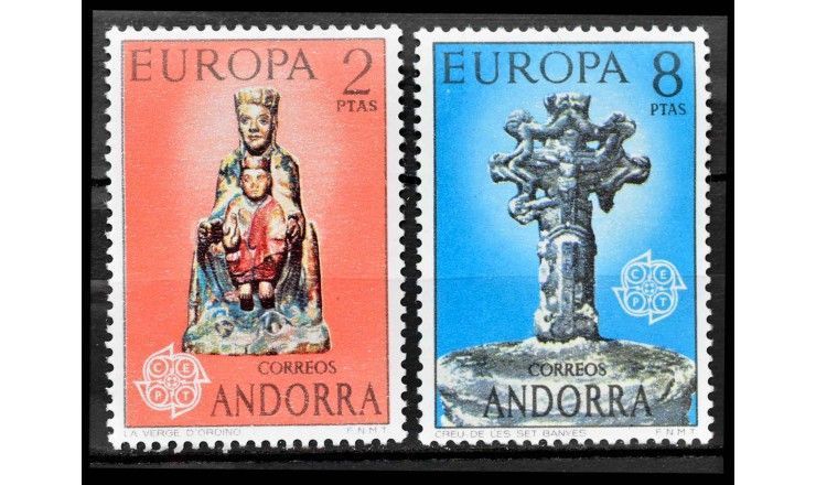Андорра (испанская) 1974 г. "Европа: Скульптуры"