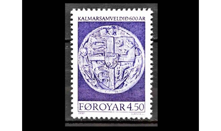 Фарерские острова 1997 г. "600 лет Кальмарской унии: Герб Эрика Померанского"