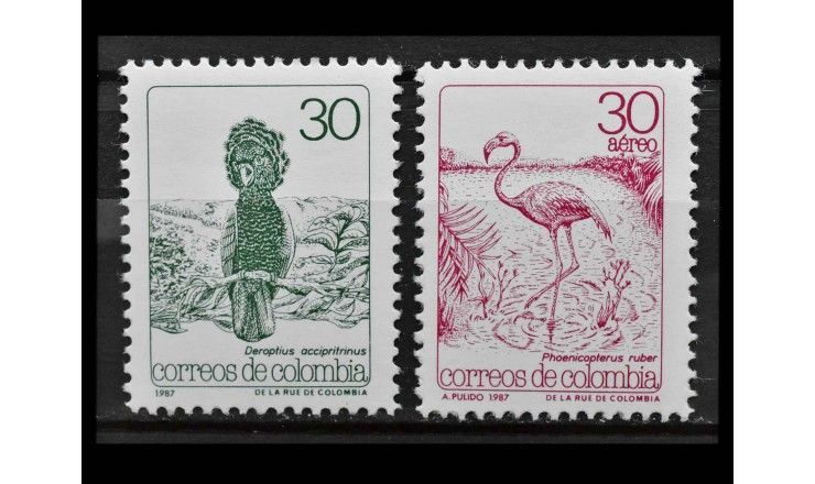 Колумбия 1987 г. "Птицы"