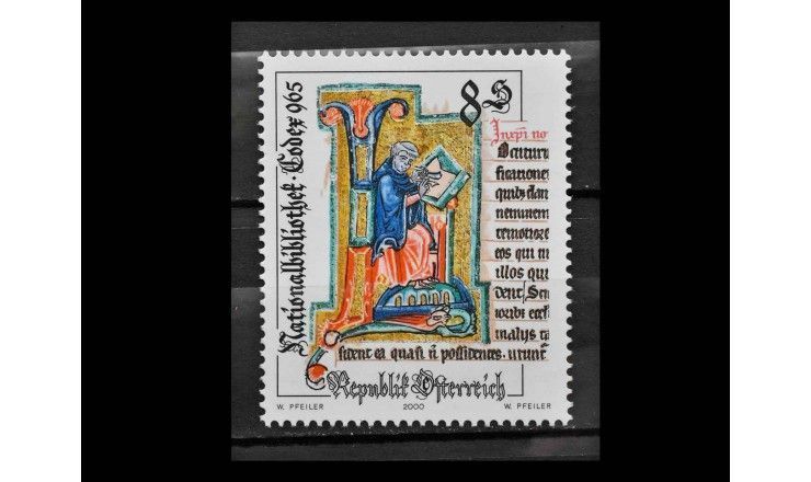 Австрия 2000 г. "Страница "Kodex 965" из Национальной Библиотеки  Вены"